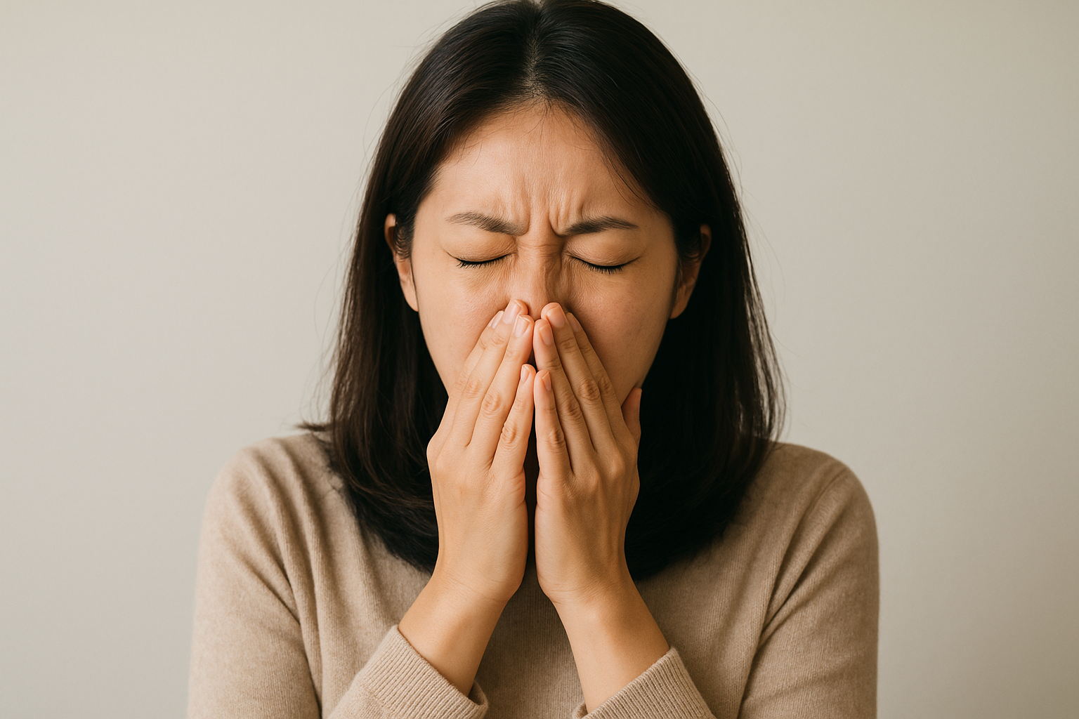 재채기 하는 이미지