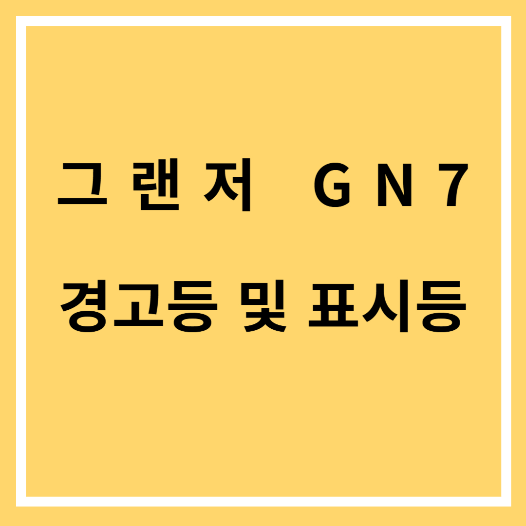 그랜저 - 경고등 및 표시등