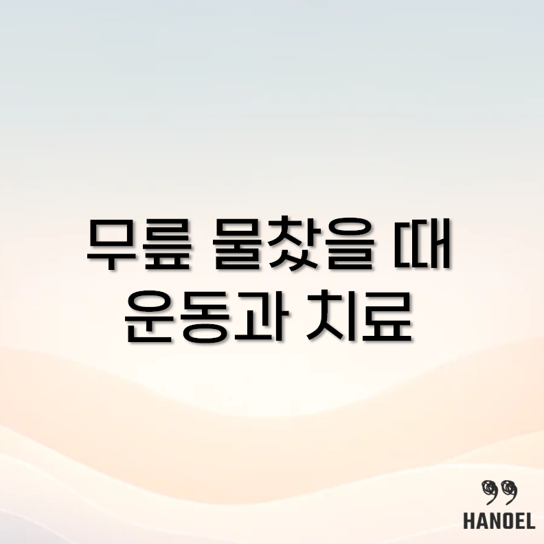 무릎에 물찼을때