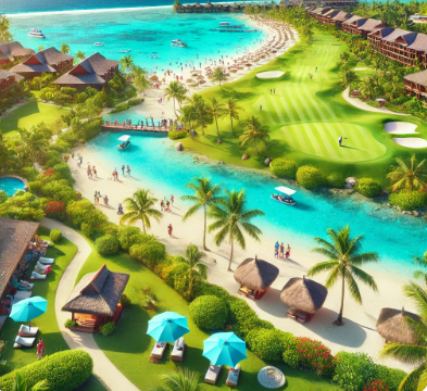 골프와 휴양여행지 이미지