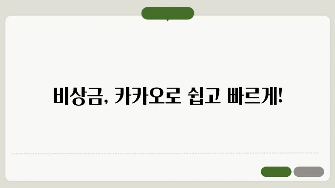 카카오뱅크 비상금대출