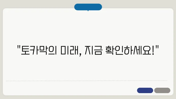 토카막네트워크(TOKAMAK) 호재와 소개 및 전망