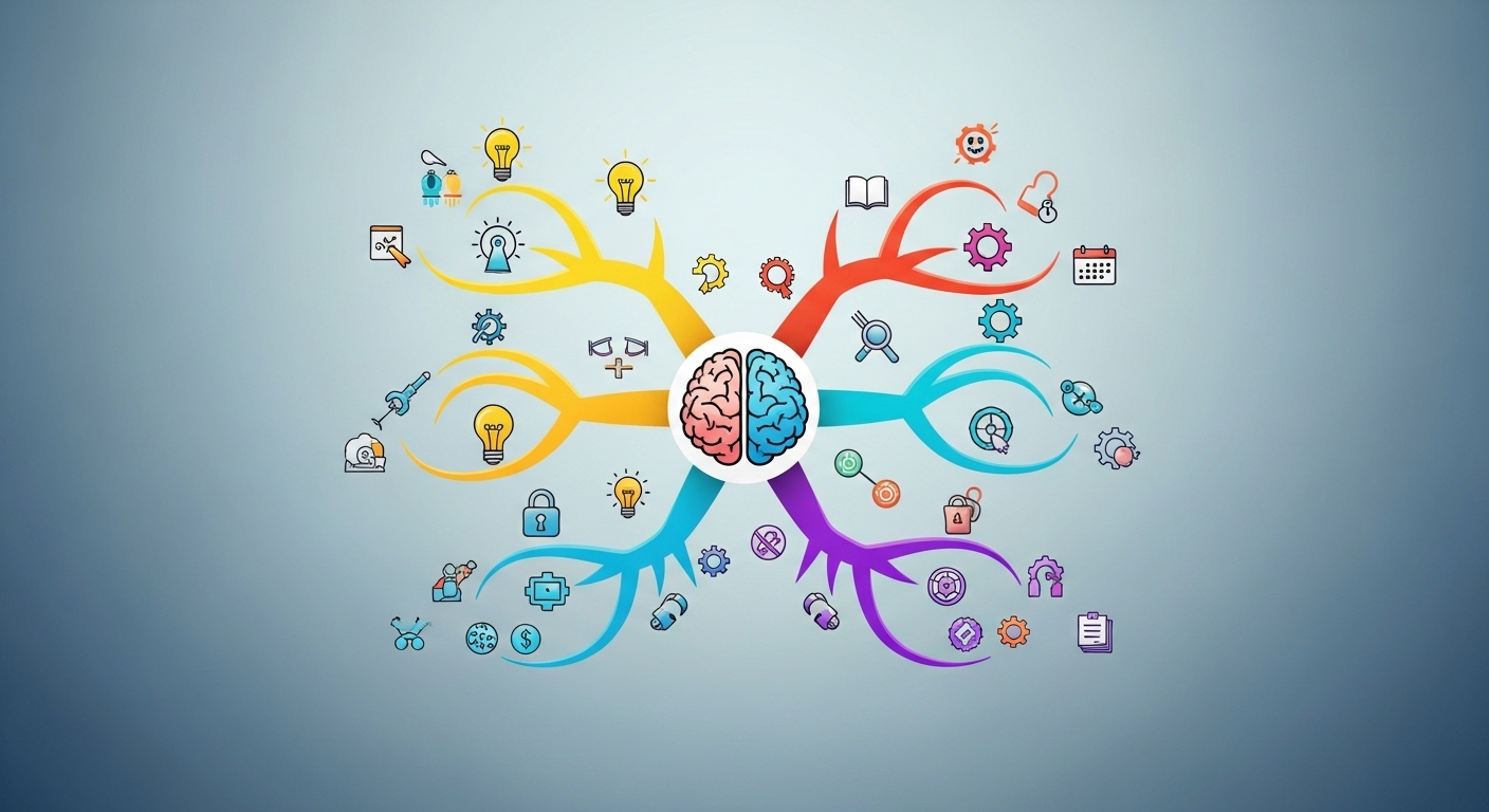 마인드맵 활용법, 생각 정리, 아이디어 구상, 문제 해결, 창의력 향상, 학습 효율, 디지털 마인드맵, 브레인스토밍, 사고력 확장, 계획 수립