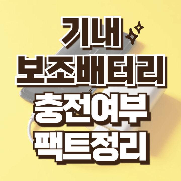 기내 보조배터리 충전 여부