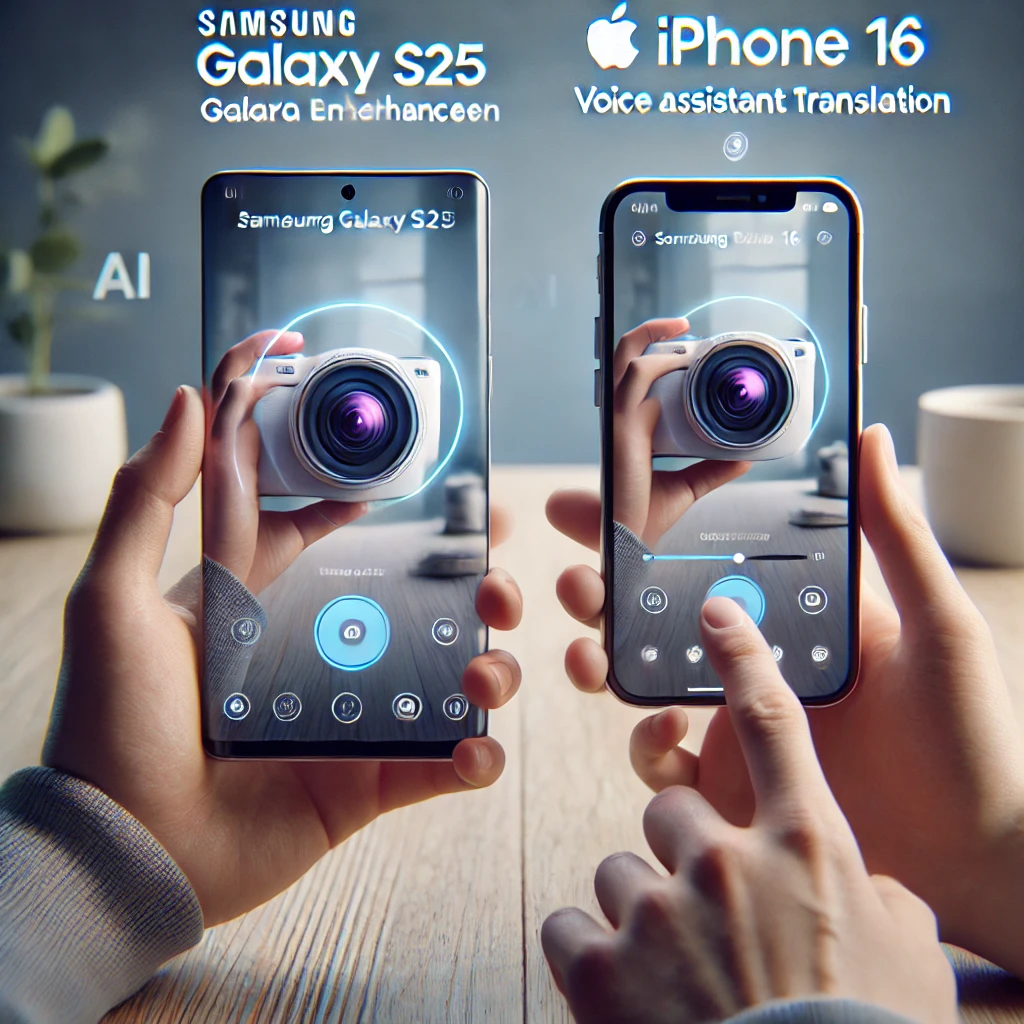 갤럭시 S25와 아이폰 16 AI 기능 비교이미지