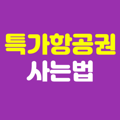 항공권 싸게 사는법