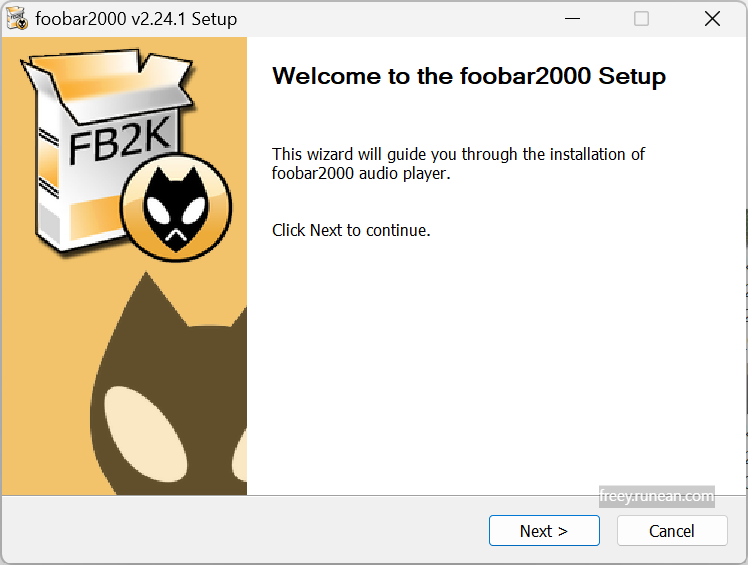 푸바2000(foobar2000) 설치 화면