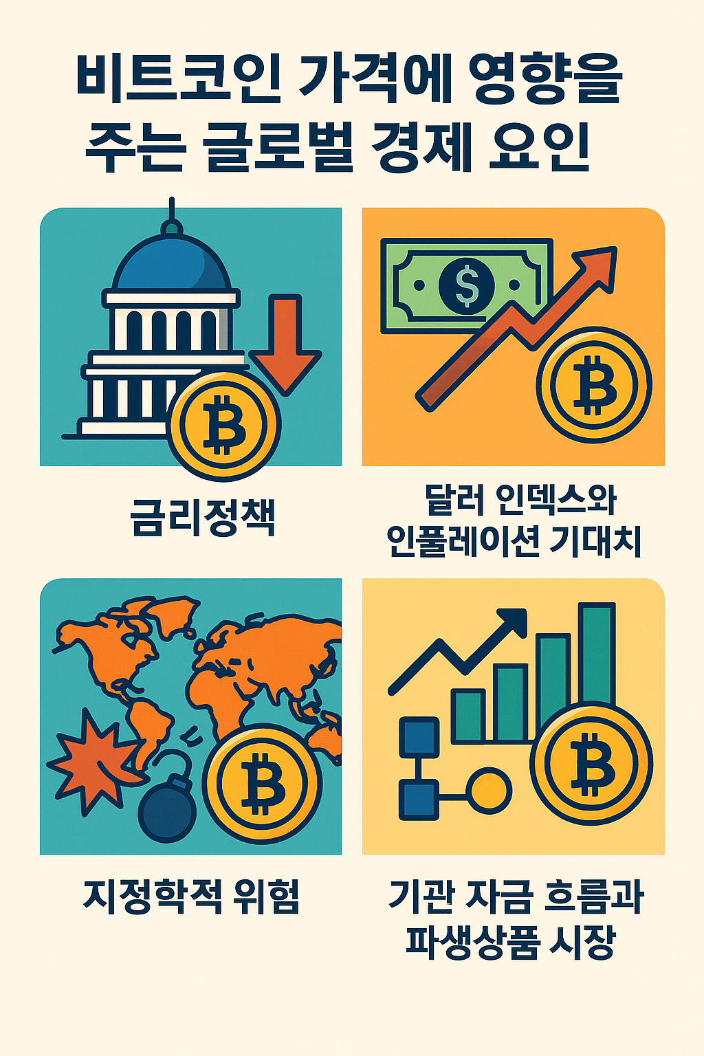 비트코인 가격에 영향을 주는 글로벌 경제 요인