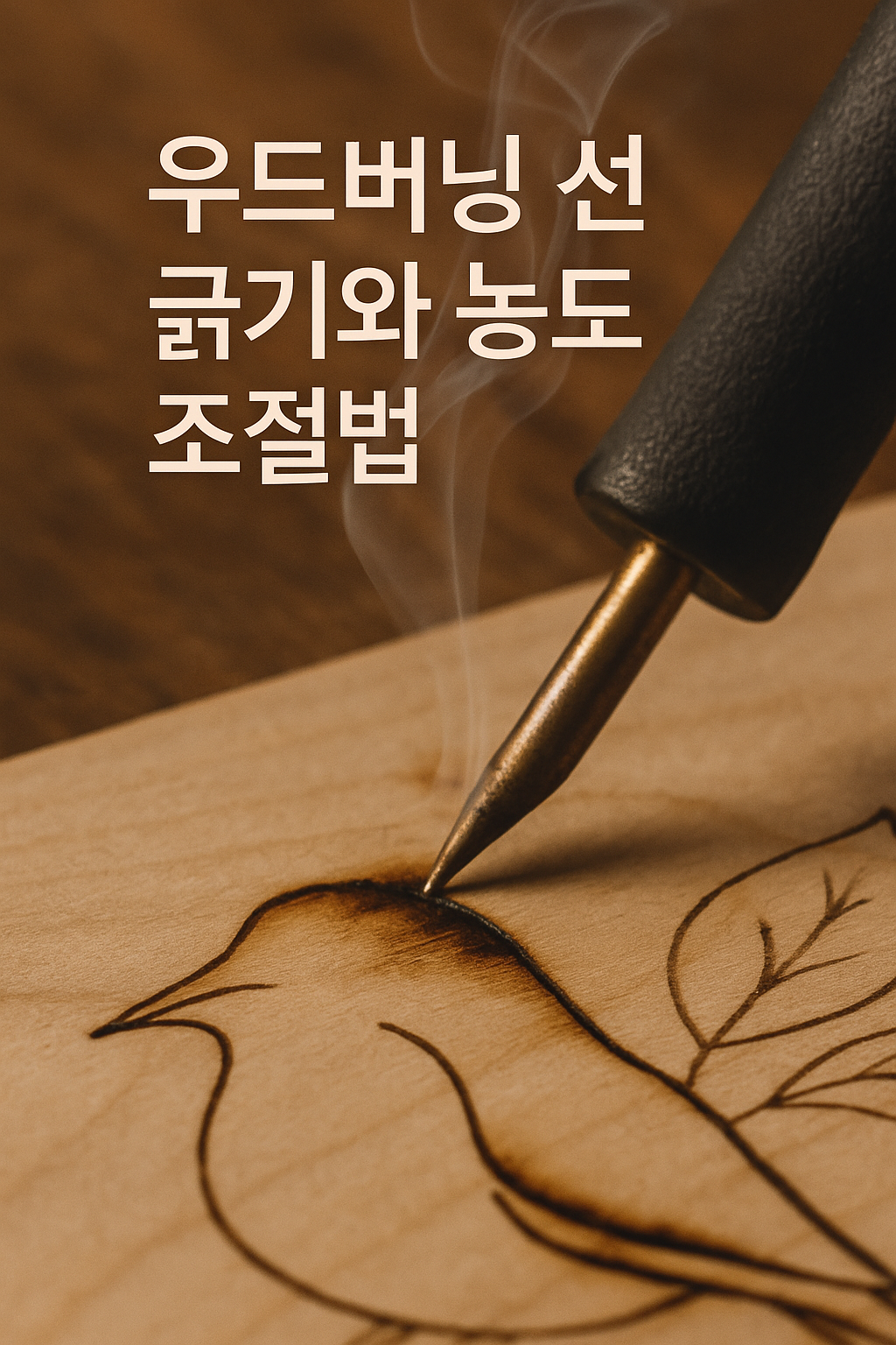 우드버닝 선 굵기와 농도 조절법