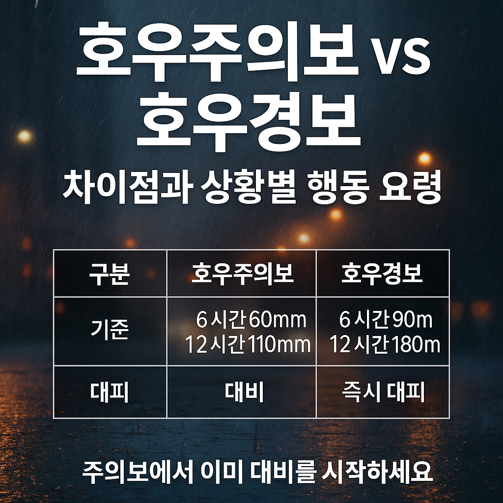 호우주의보 호우경보