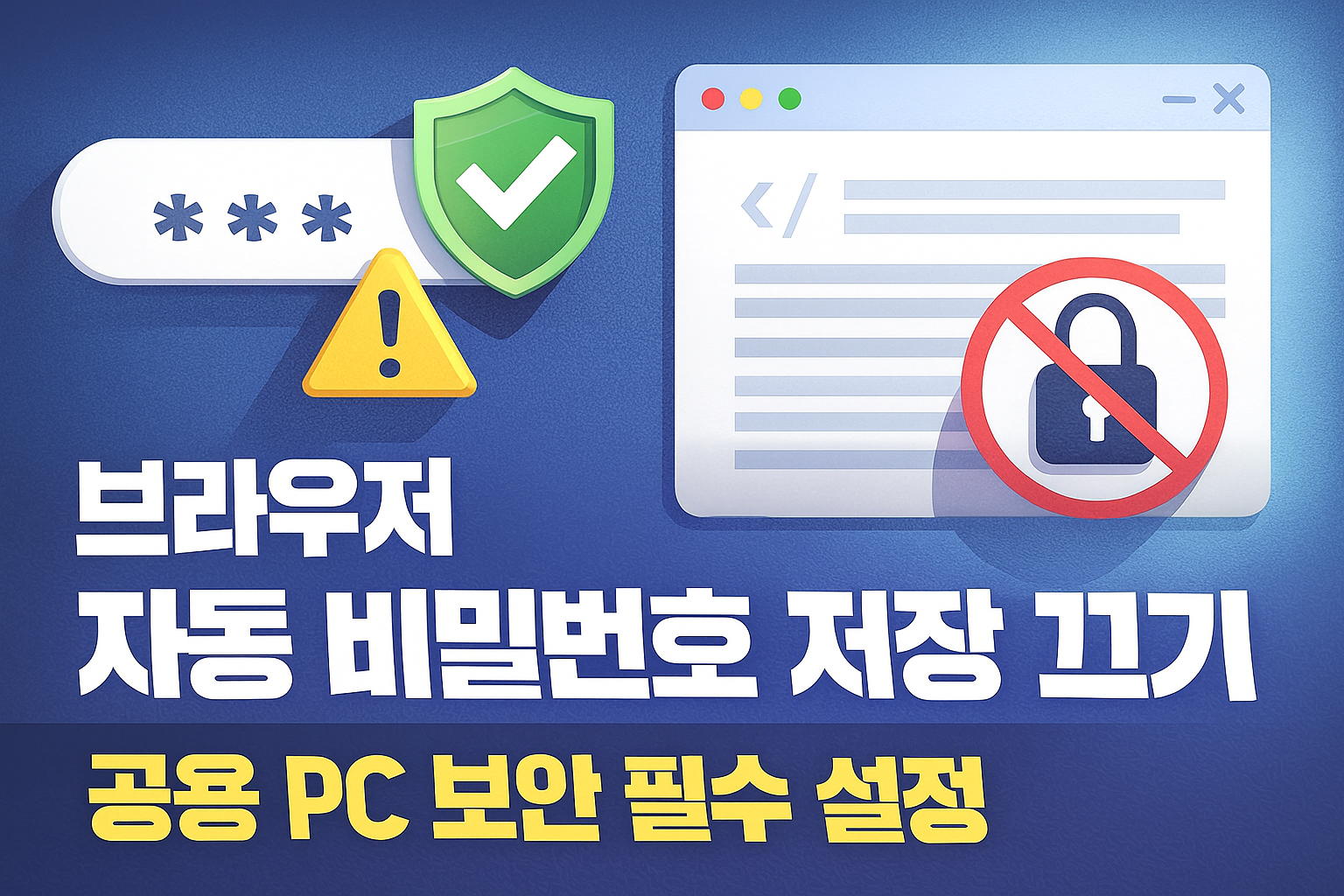 브라우저 자동 비밀번호 저장 끄기 – 공용 PC 보안 필수 설정