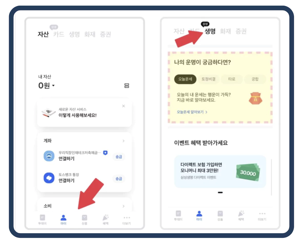 삼성생명 모니모 운세보기