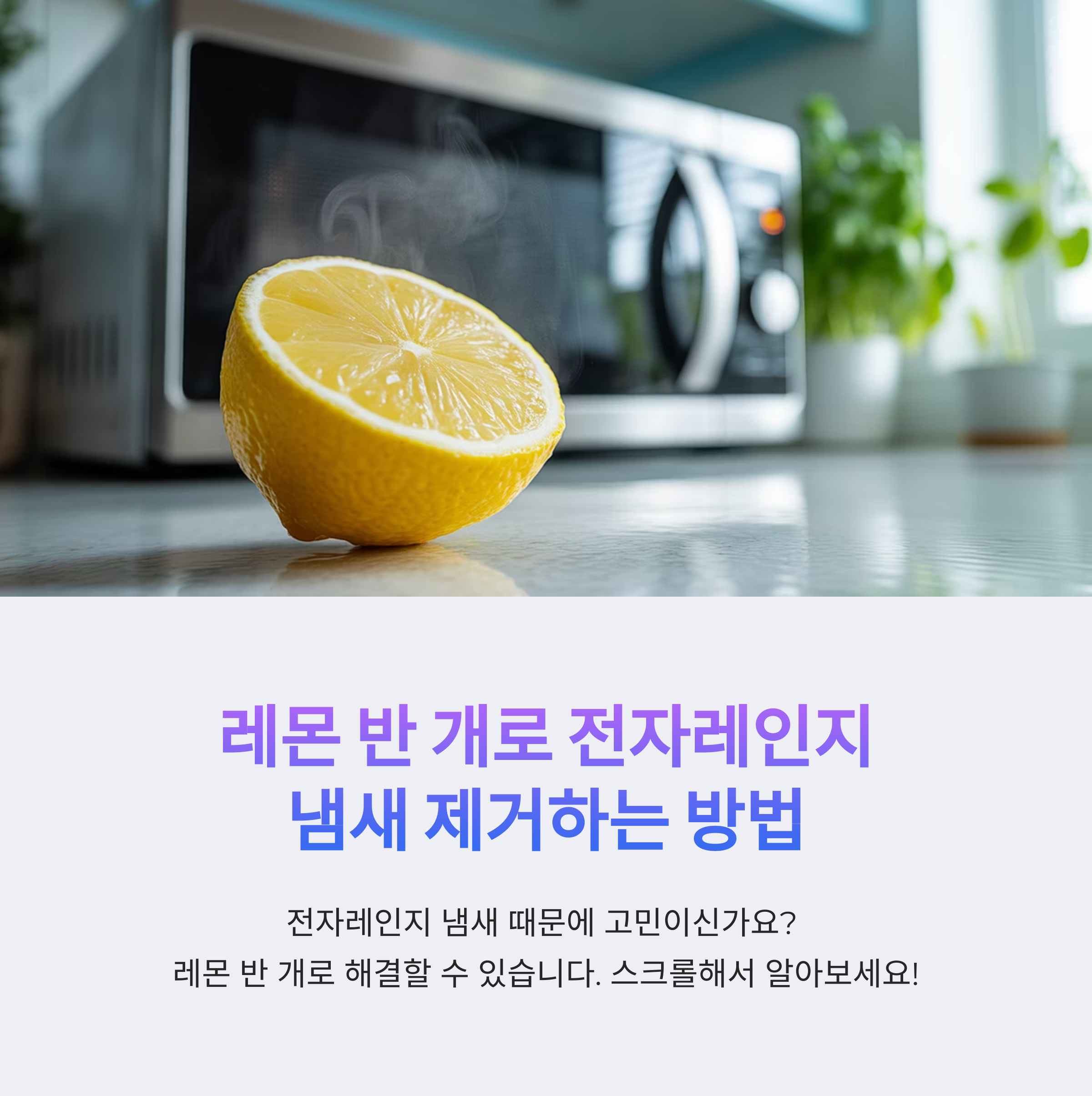 레몬 반 개로 전자레인지 냄새를 없애는 간단한 방법