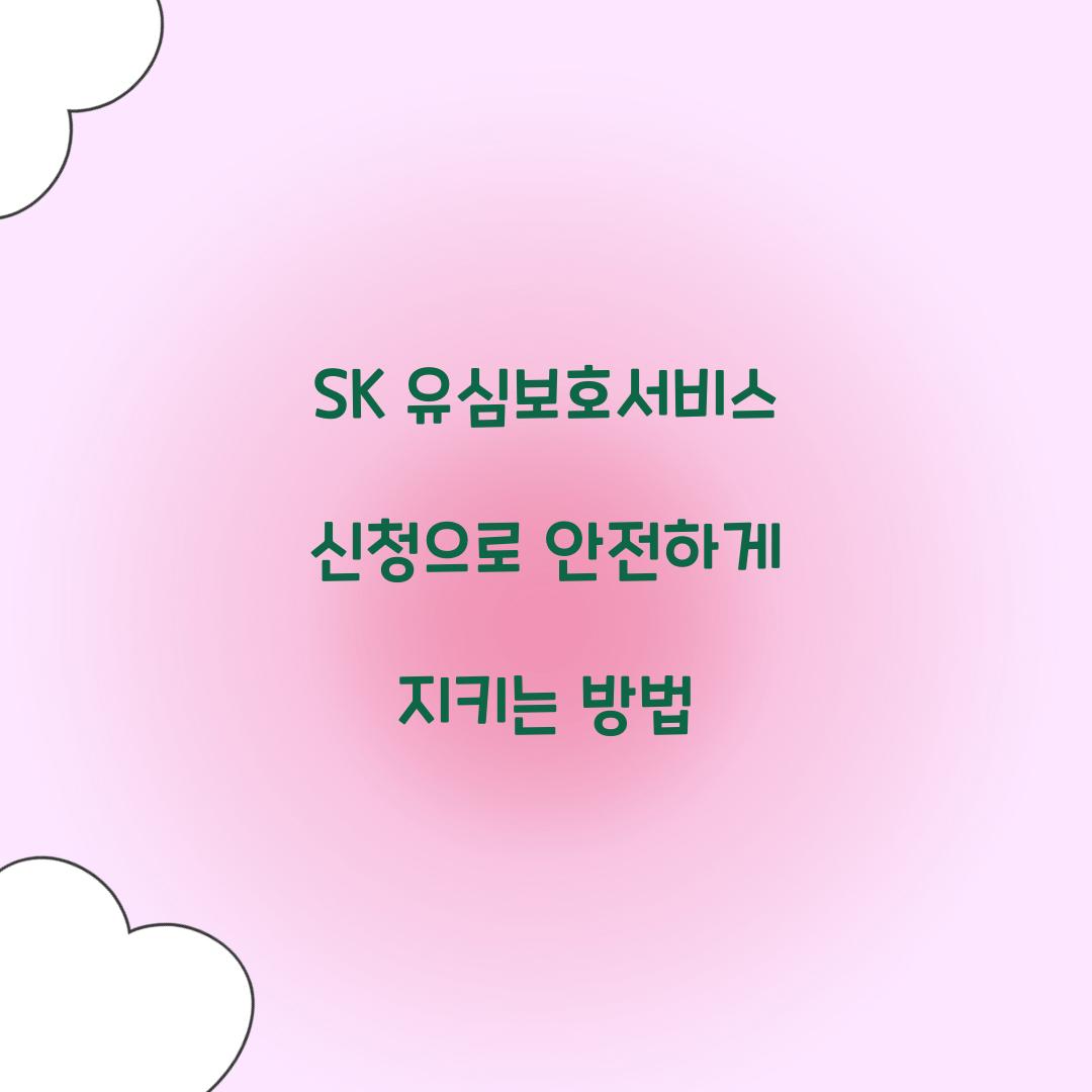SK 유심보호서비스 신청