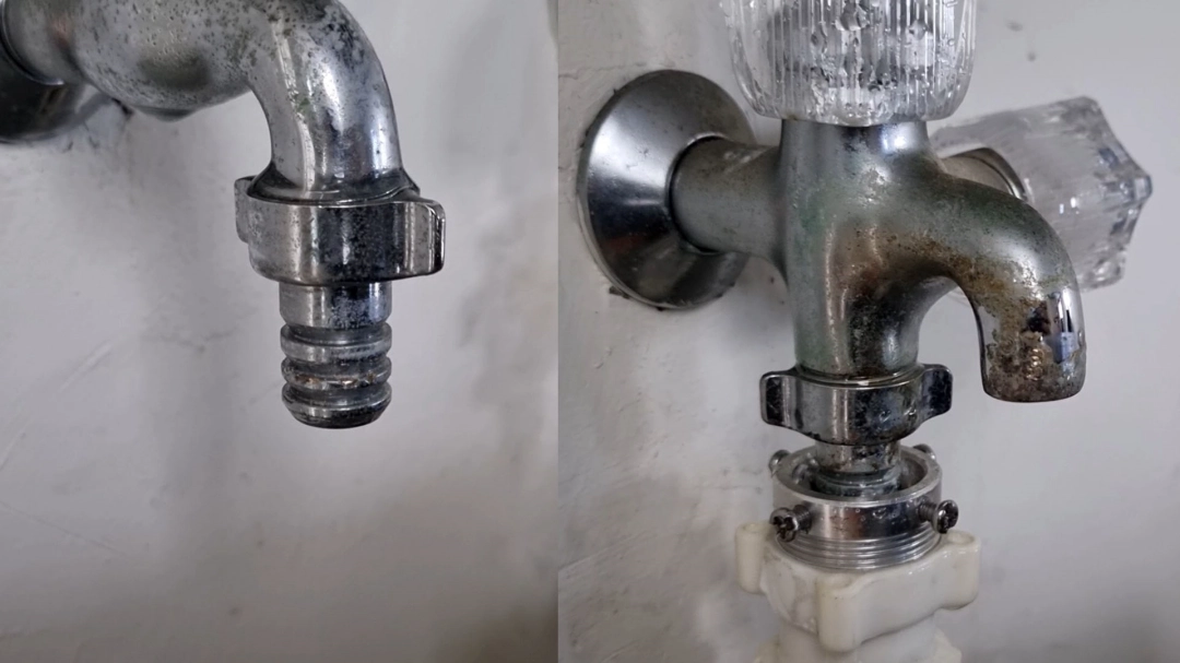 세탁기 호스 연결하는 수도꼭지 모양