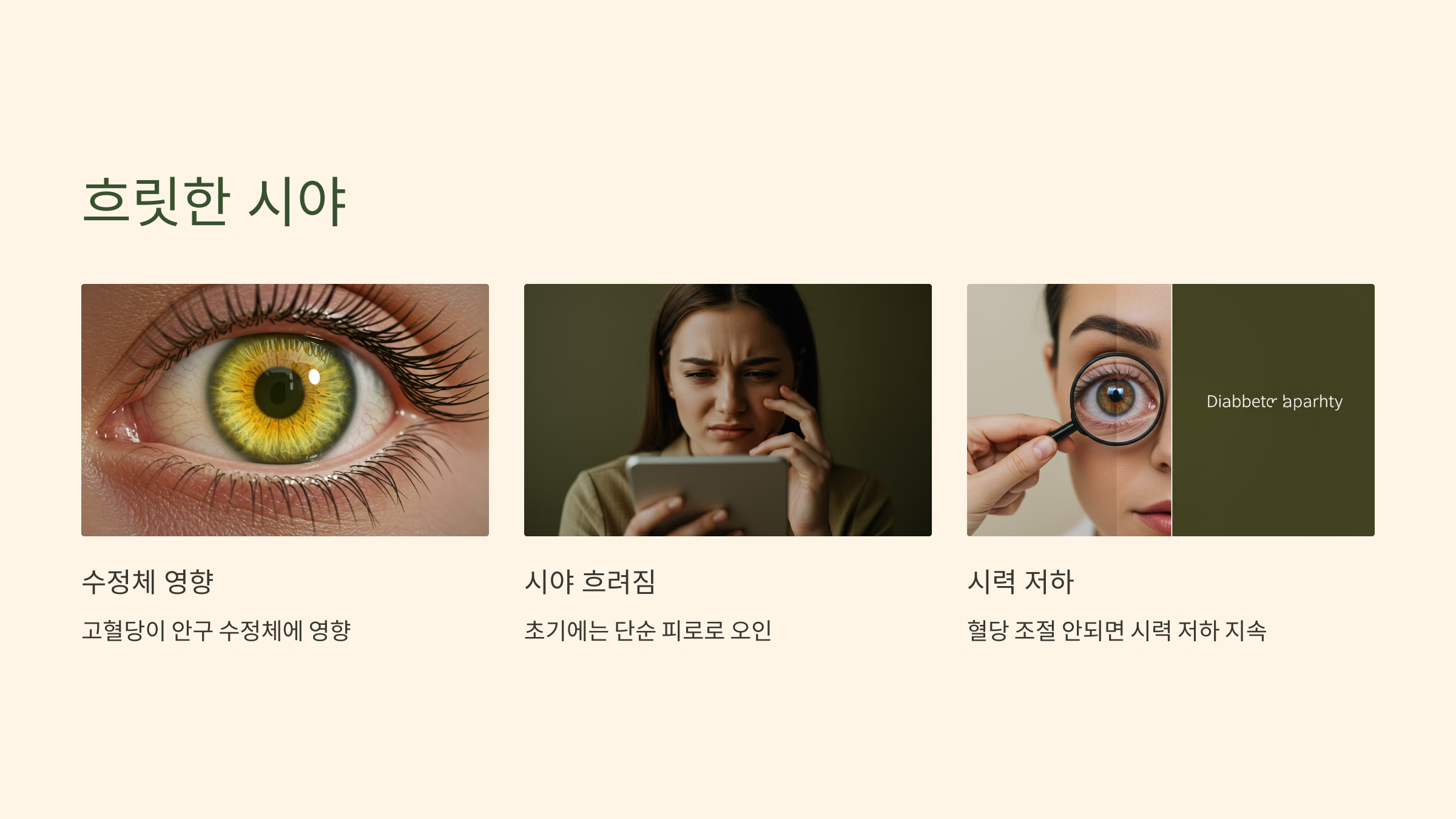 흐릿한 시야 이미지