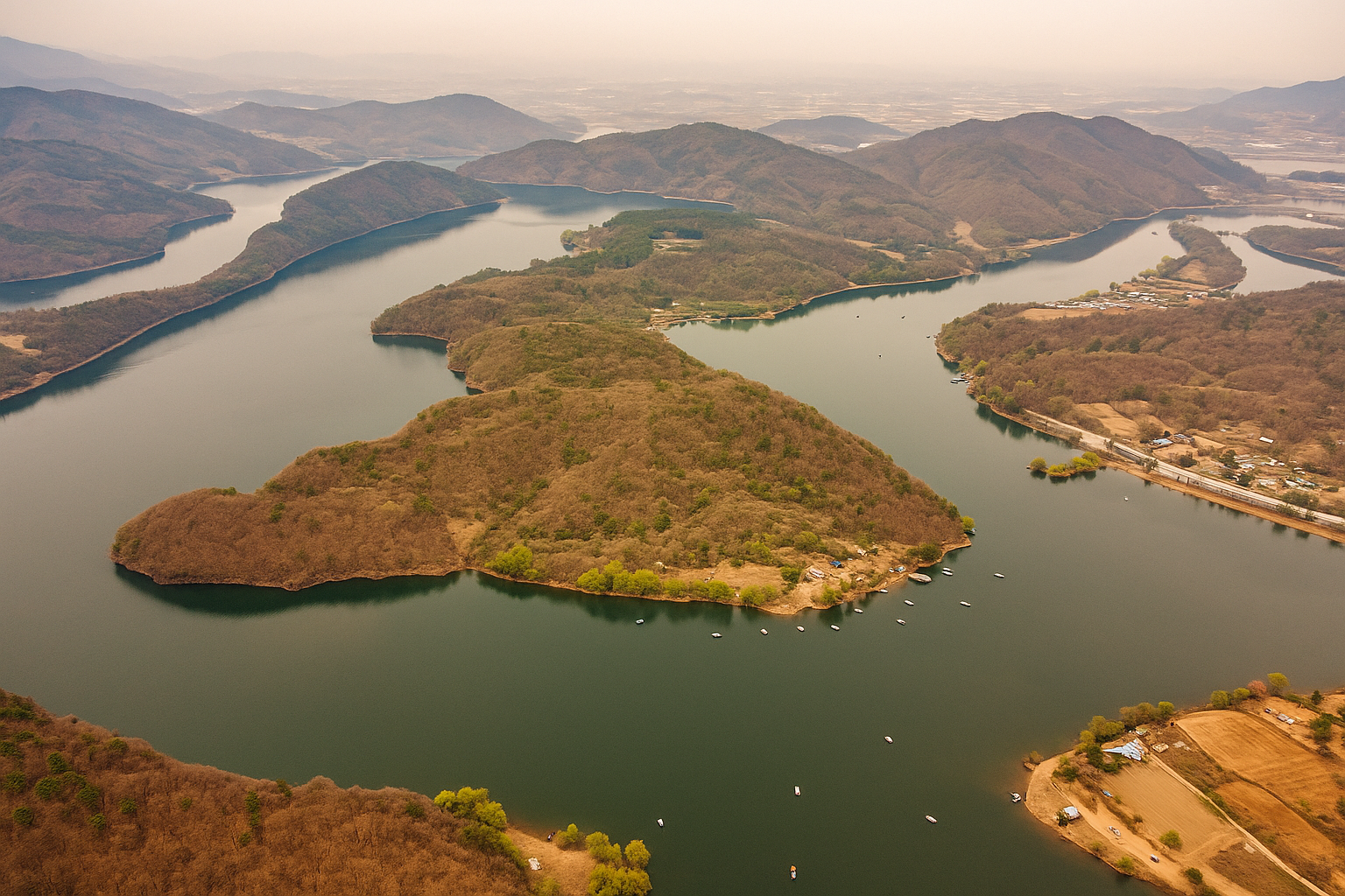 진천 한반도 지형 공원 사진