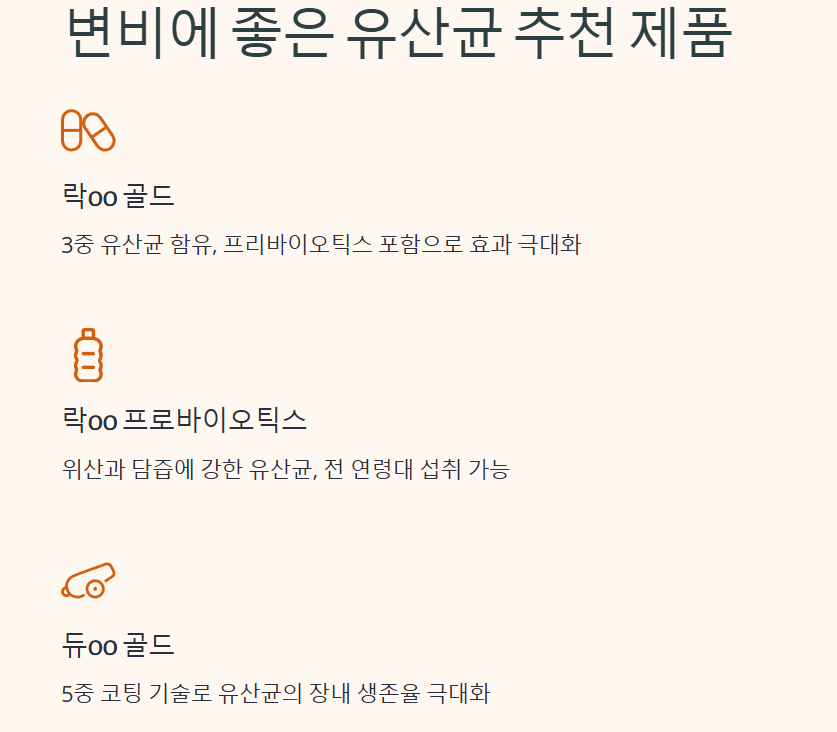 변비에 좋은 유산균