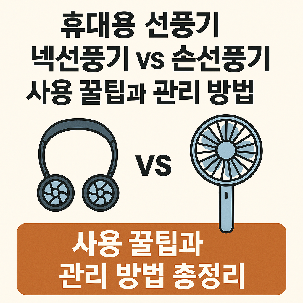 [휴대용 선풍기] 넥선풍기 vs손선풍기 사용 꿀팁