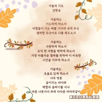 가을 시 모음 5편 추천 선별_14