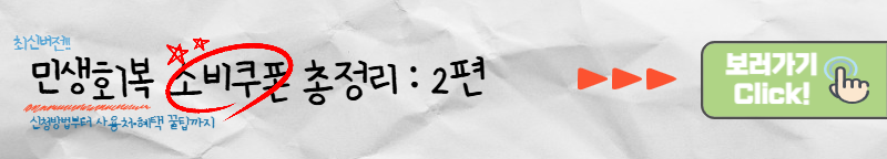 민생회복 소비쿠폰 총정리 1편