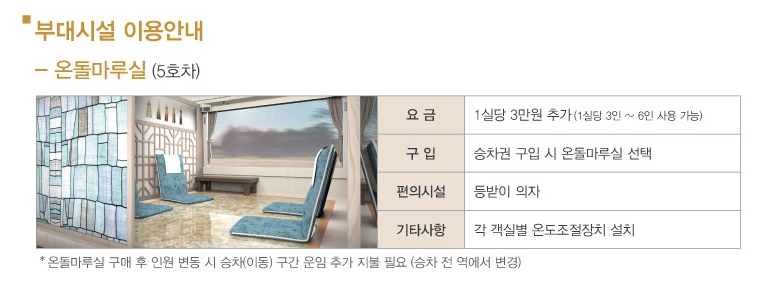 편백나무로 꾸며진 아늑한 온돌마루실 내부