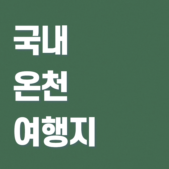 국내 온천 여행지