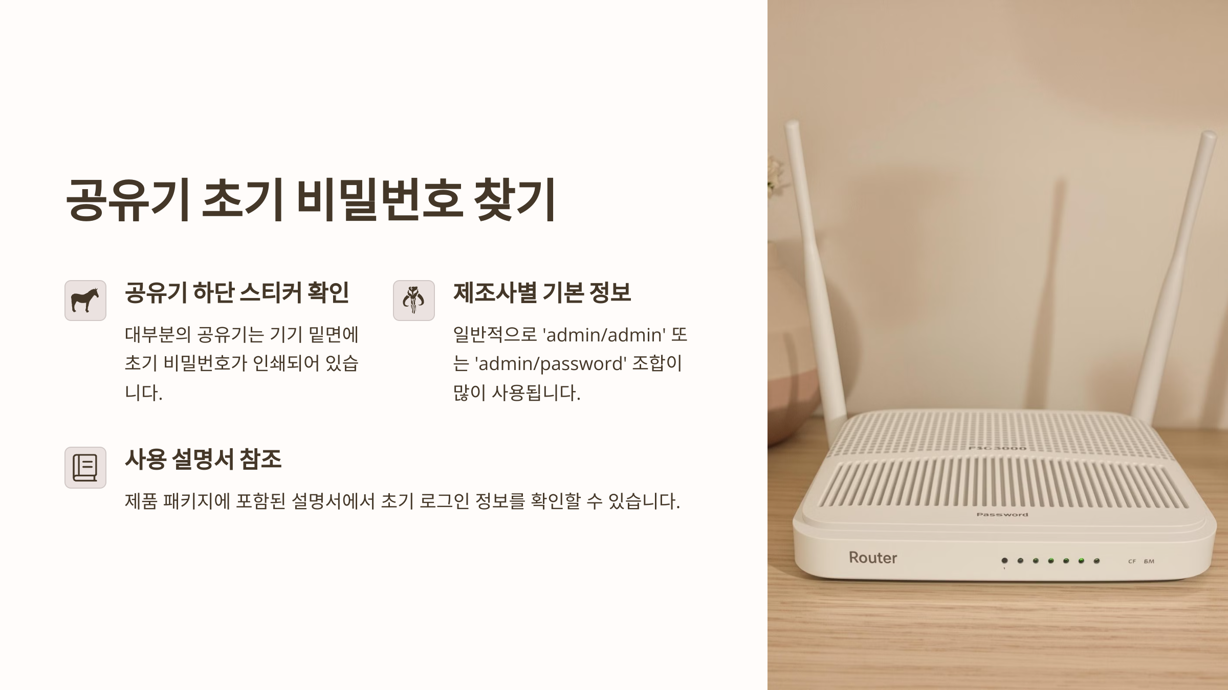 공유기 비밀번호 찾기