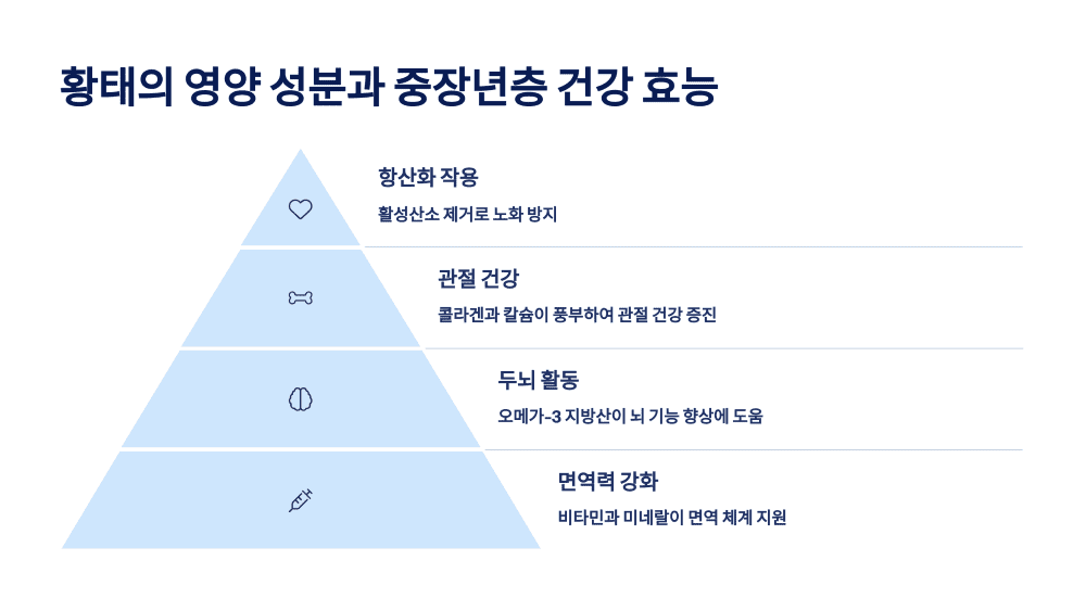 황태의 영양 성분과 중장년층 건강 효능