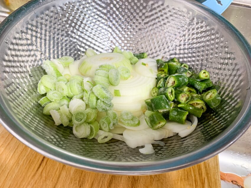 두부두루치기-야채준비