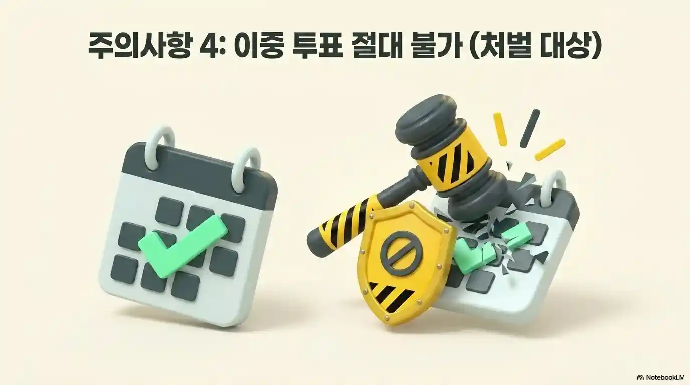 사전투표 주의사항 이중 투표 금지