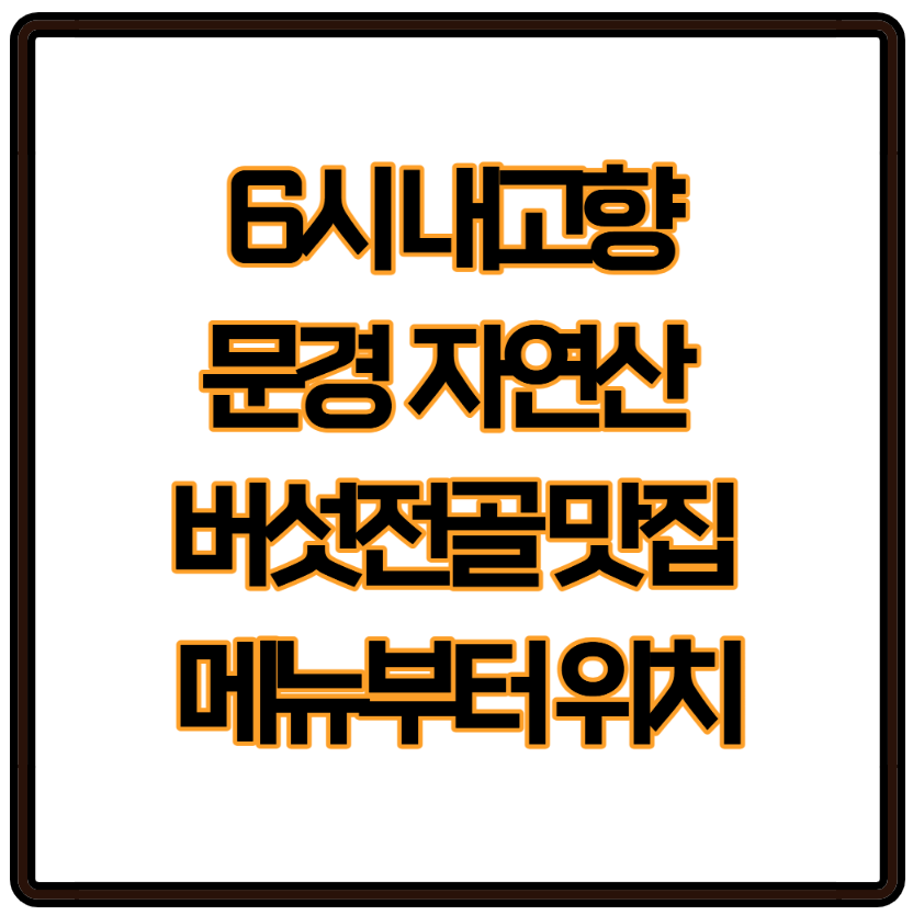 6시 내고향 문경 자연산 버섯전골 맛집 추천 향토밥상 메뉴부터 위치까지 한눈에 보기
