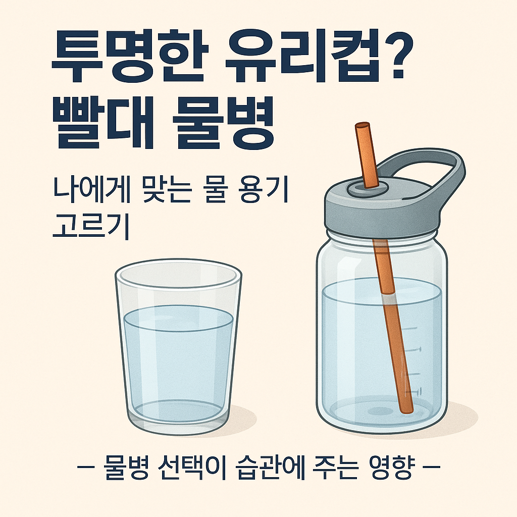 투명한 유리컵? 빨대 물병? 나에게 맞는 물 용기 고르기