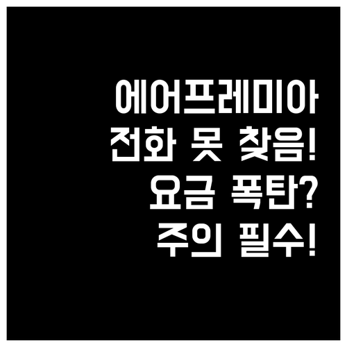 에어프레미아 해외 고객센터 전화번호와..
