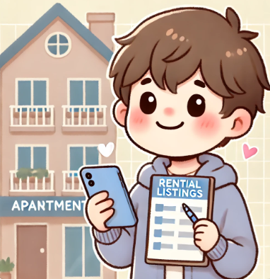 거주할 집을 비교하는 모습