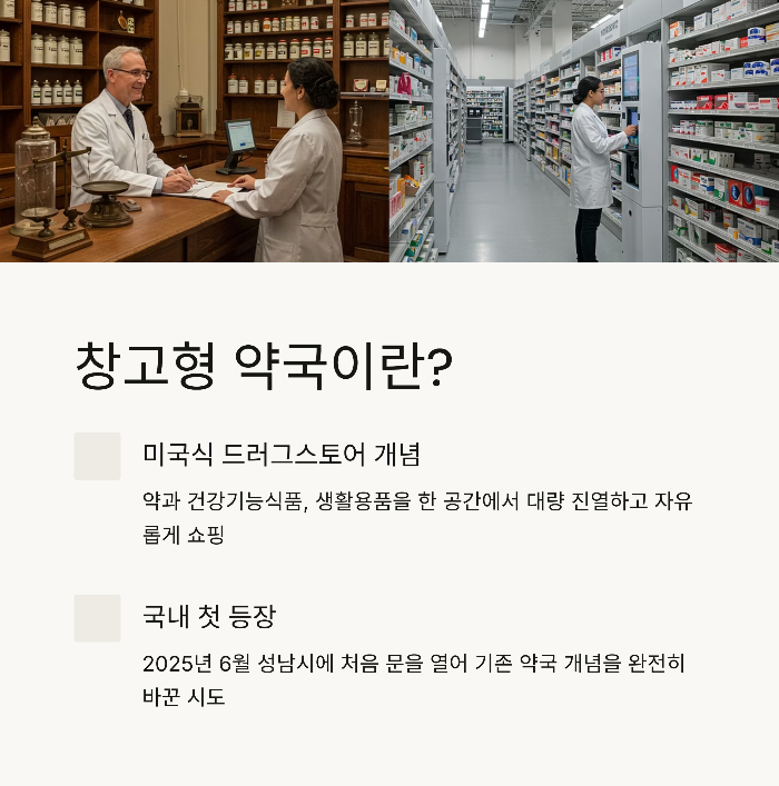 창고형 약국 장단점