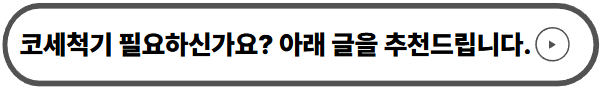 코세척기 추천