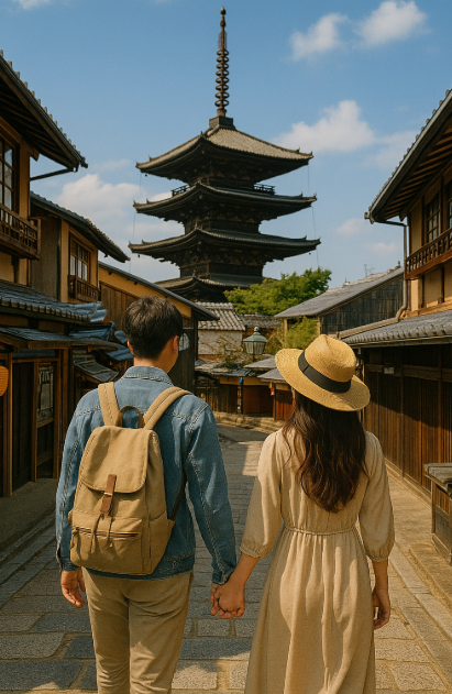 일본여행 연인사진