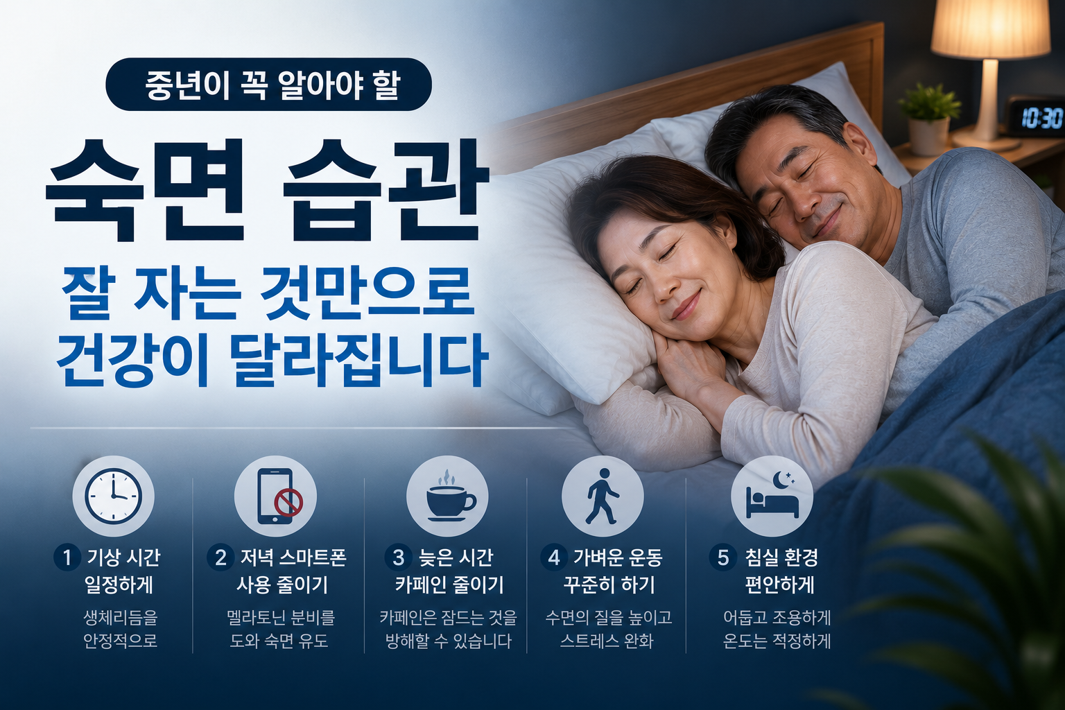 중년 숙면 습관 가이드