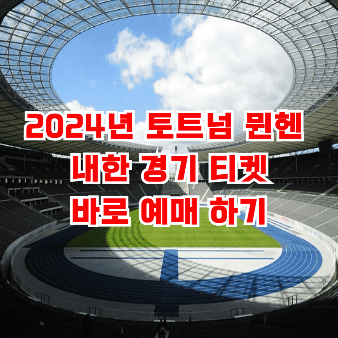 2024년 토트넘 뮌헨 내한 티켓 예매 바로 하기