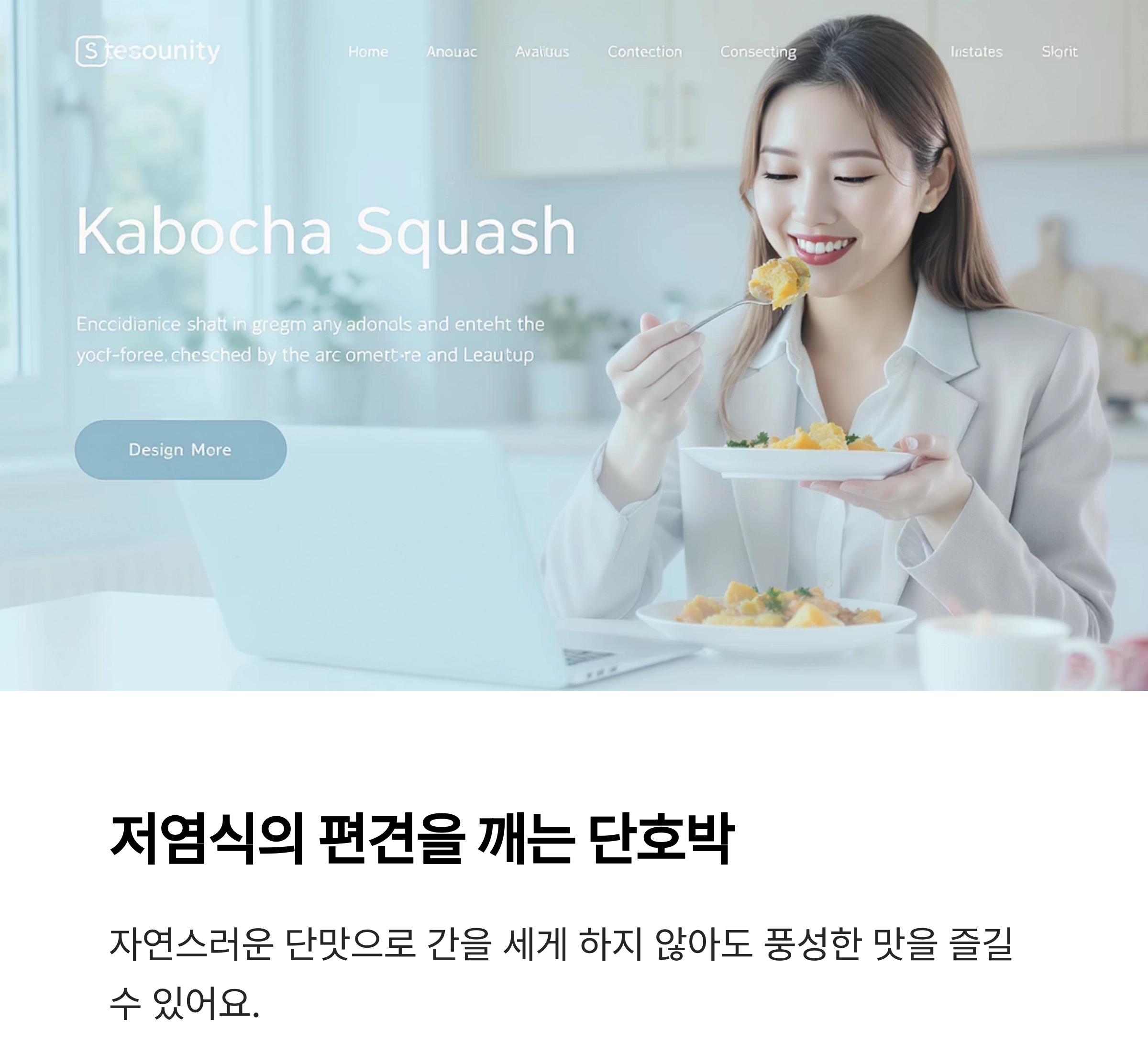 단호박요리로 달콤한 맛, 저염식에서도 충분해요!