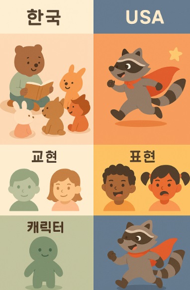한국과 미국 유아영화 차이 관련 사진