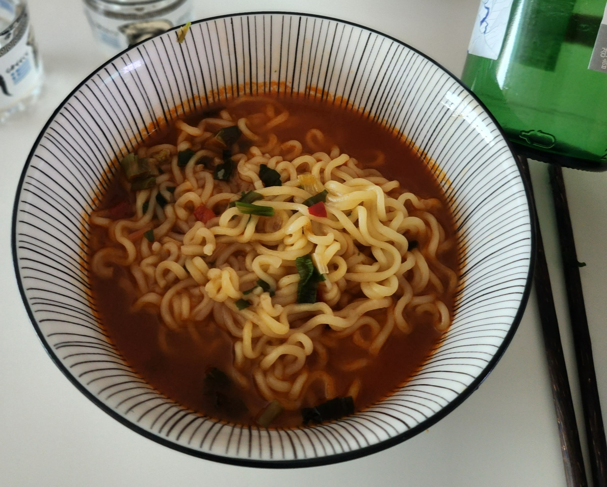 해장라면 맵탱 마늘조개라면 맛 후기