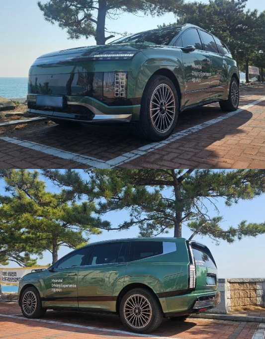 아이오닉9 앞측면과 후측면