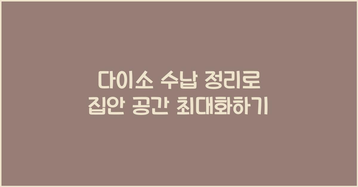 다이소 수납 정리