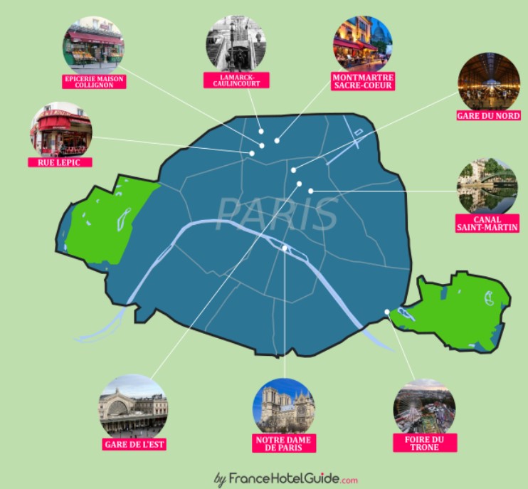 아멜리에 실제 촬영 장소 지도