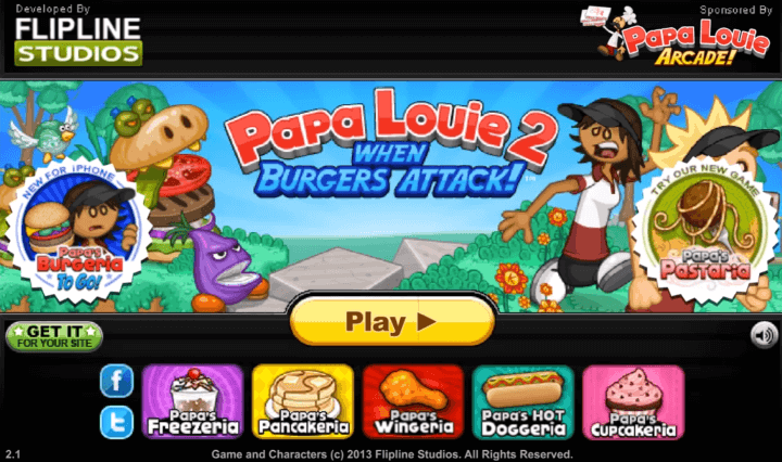 파파루이2-플래시게임-메인-화면