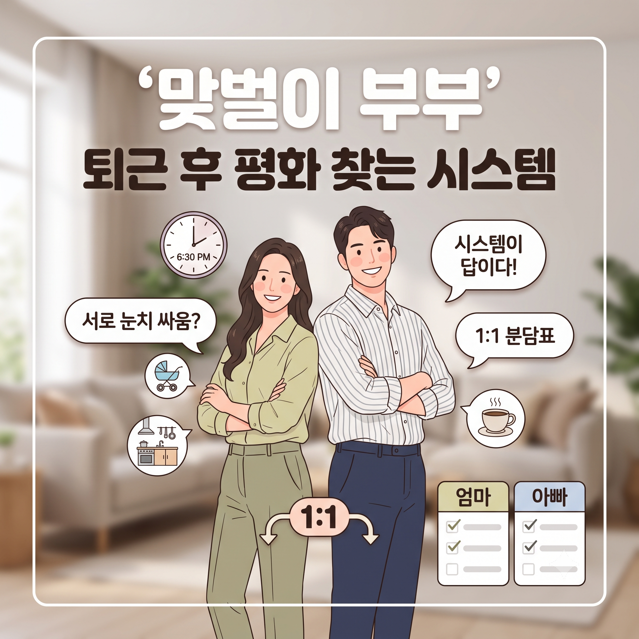 맞벌이 가정의 효율적인 가사 노동 분담 전략과 실전 체크 리스트 양식