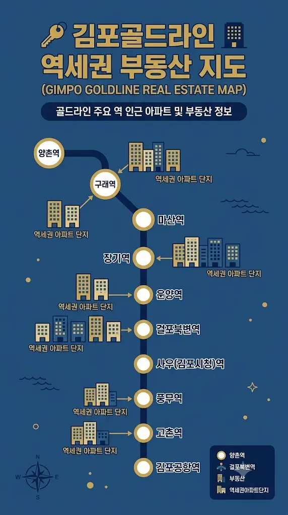 김포골드라인 역세권 부동산 지도