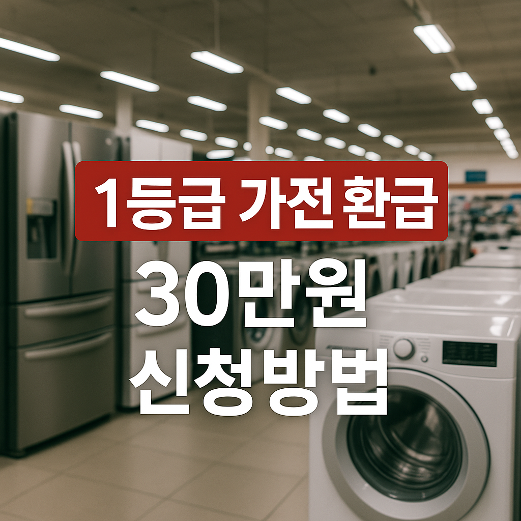 1등급 가전환급 30만원 신청방법